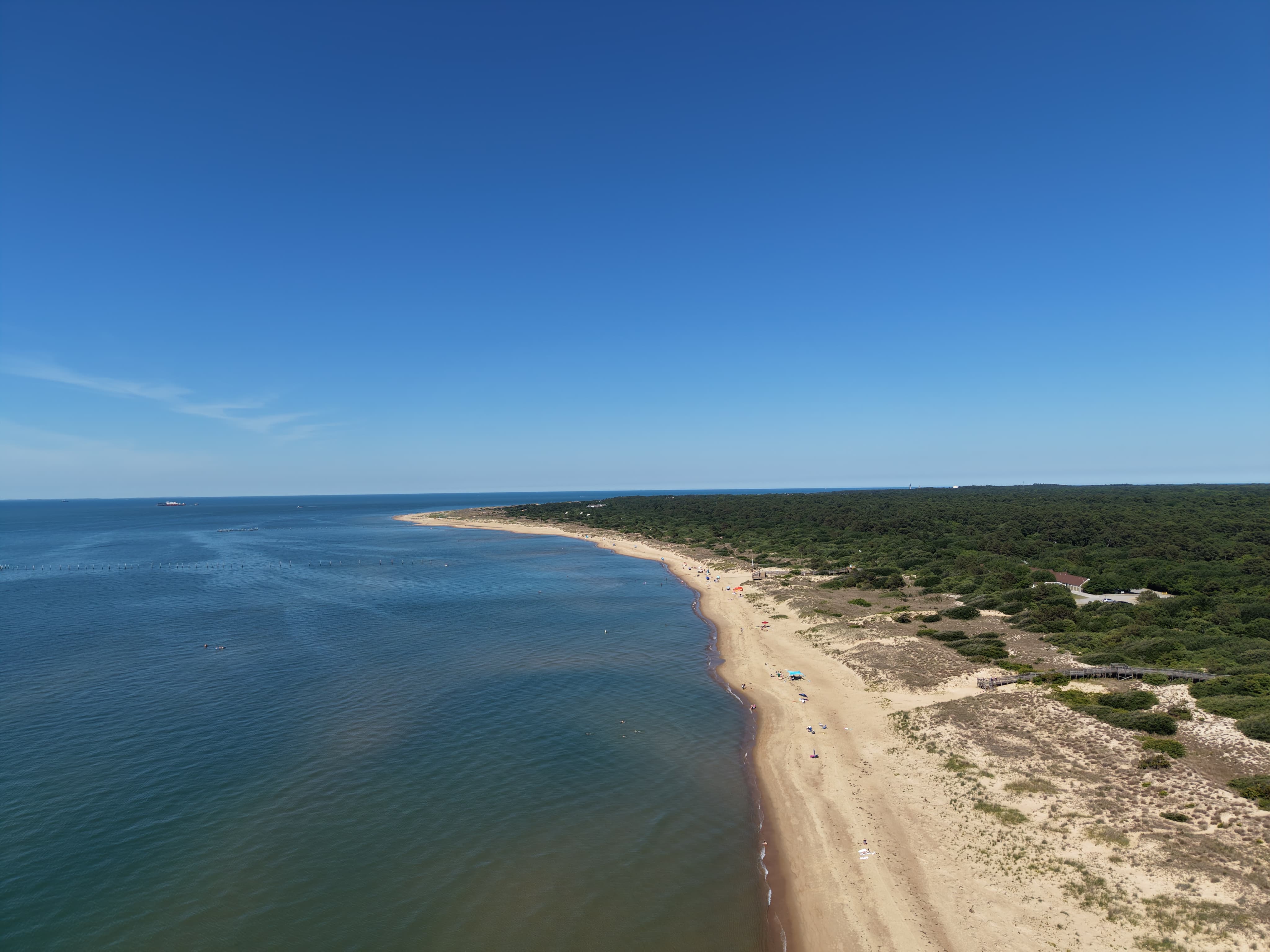 Drone photo over False Cape State Park, Virginia Beach
